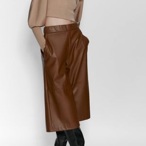 ZARA Faux Leather Shorts